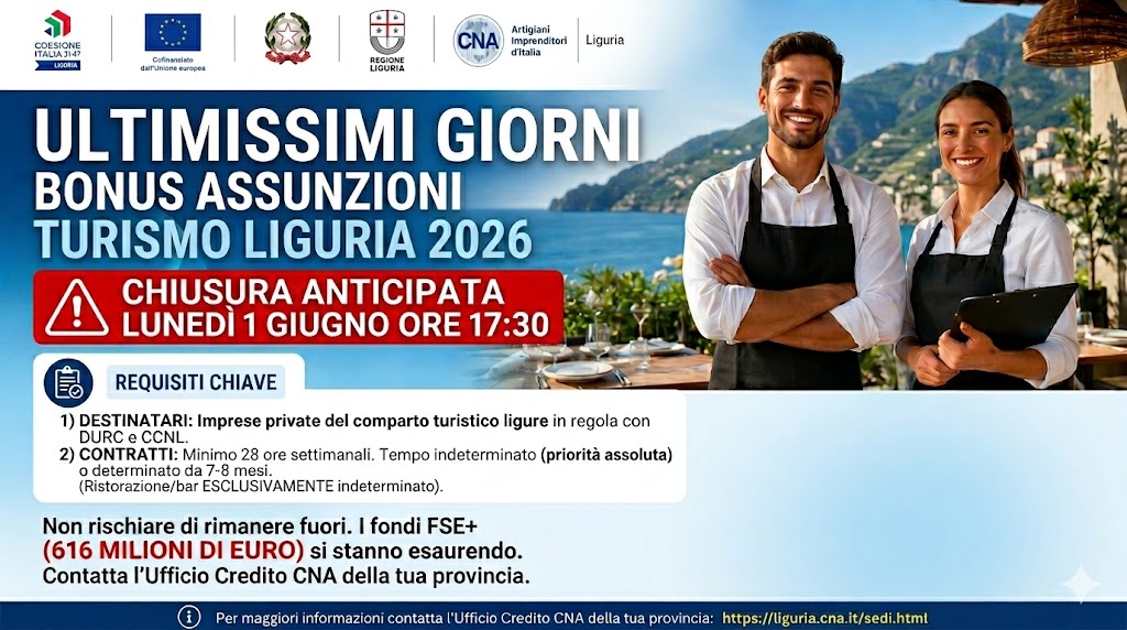 bonus turismo chiusura anticipata