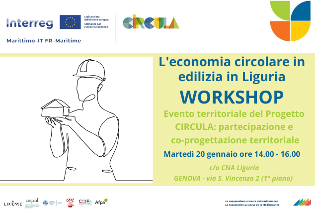 20 gennaio Evento territoriale Liguria del Progetto CIRCULA