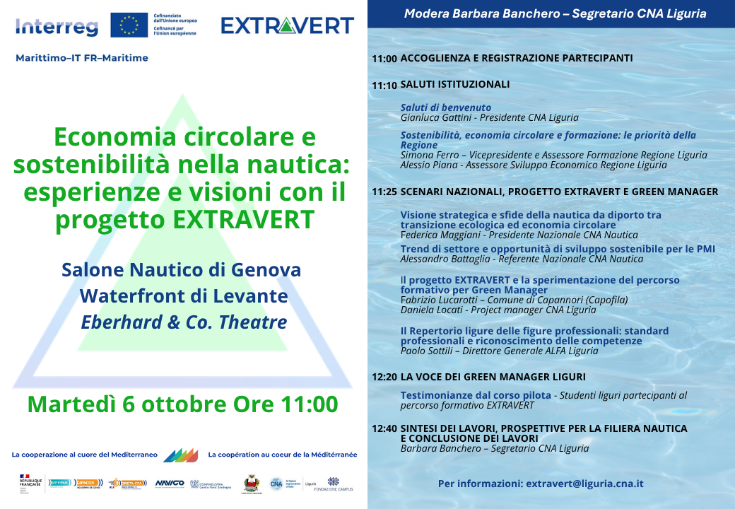 EXTRAVERT programma workshop Salone Nautivo Ge