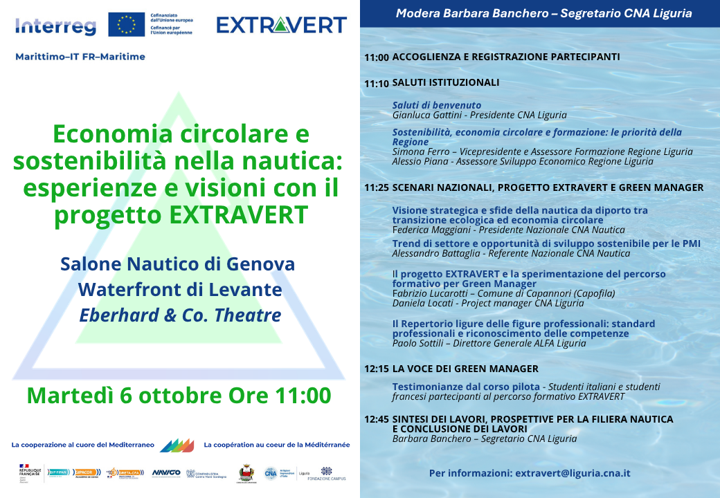 aggEXTRAVERT programma workshop Salone Nautivo Ge